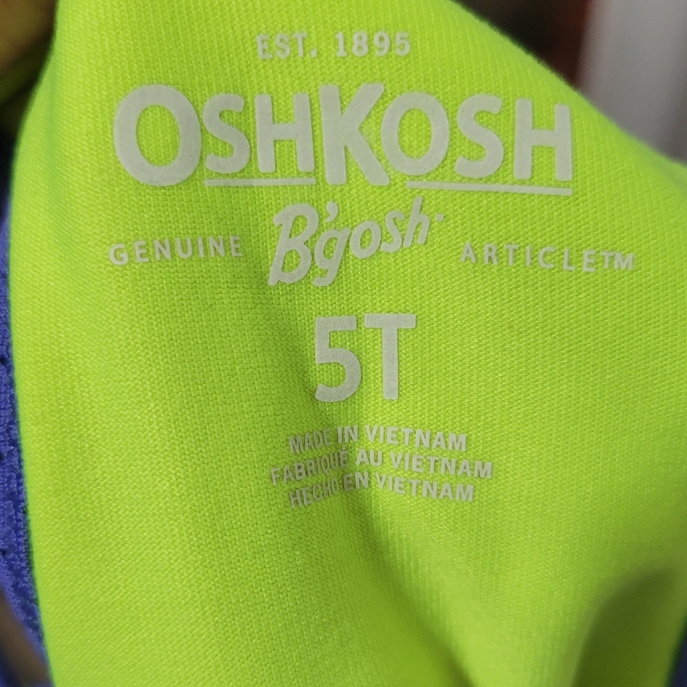 OshKosh B'gosh Kids Blue and Green Tank Top 5T - Picture 4 of 4